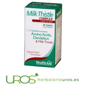 Cardo mariano complex de HealthAid - remedio natural para el hígado y regeneración hepática
