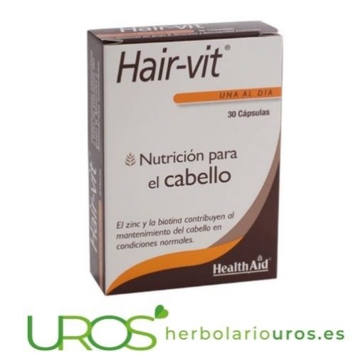 Hairvit (Hair Vit, Hair-Vit) En Cápsulas De Healthaid - Suplemento Natural Para Tu Cabello: Pelo Sano Y Brillante