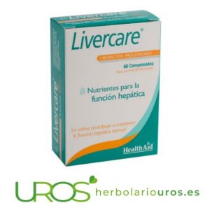 Livercare de Health Aid - para la salud de tu hígado y digestión 3 Livercare de Health Aid - para la salud de tu hígado y digestión Livercare de Health Aid (Liver care) - para tu salud hepática Un suplemento natural para la salud de tu hígado - comprimidos para una ayuda digestiva