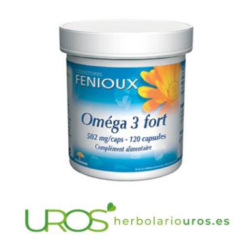  Omega 3 Forte de Fenioux - OMEGA 3 para tu corazón  Omega 3 Forte de laboratorios naturales Fenioux Suplemento natural para bajar los niveles de colesterol, para la salud de tu corazón y para el sistema nervioso 