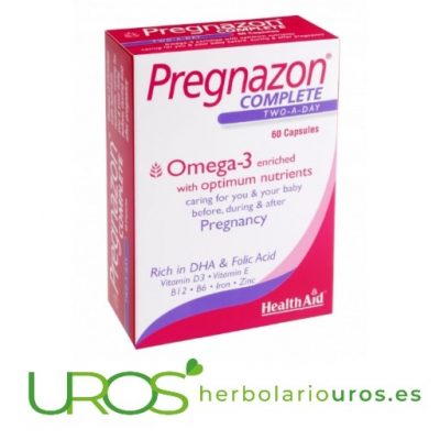 Pregnazon complete 60 cápsulas de lab. naturales HealthAid Pregnazon Complete - remedio natural para una buena salud de la madre Pregnazon Complete de laboratorios naturales Health Aid