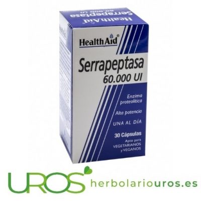 Serrapeptasa - enzima Serrapeptasa 60.000 UI de HealthAid Serrapeptasa pura de lab. HealthAid (Health Aid)