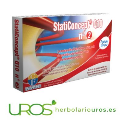 StatiConcept Q10 Nº2 - para bajar el colesterol elevado StatiConcept Q10 Nº2 de Fenioux - en casos de colesterol alto Colesterol saludable de manera natural - a base de la levadura de arroz rojo 