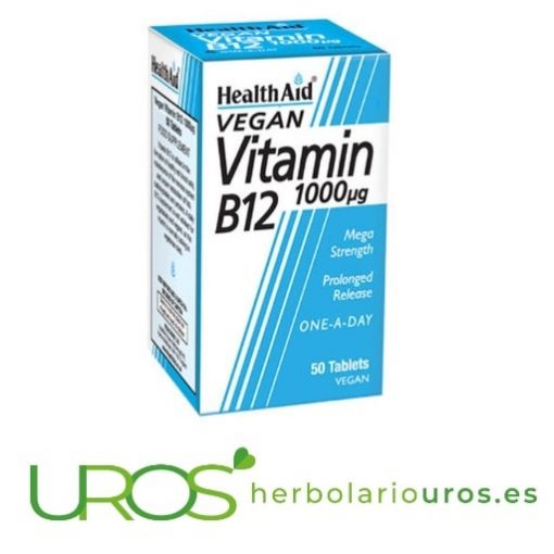 Vitamina B12 de HealthAid - Pastillas de la vitamina B12 veganas