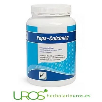 Fepa Colcimag - colágeno en polvo - colágeno puro hidrolizado en polvo con magnesio, vitamina c y ácido hialurónico
