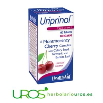 Uriprinol - una ayuda natural para bajar el ácido úrico Uriprinol HealthAid - para regular los niveles de ácido úrico Una ayuda natural y un remedio natural para el ácido úrico