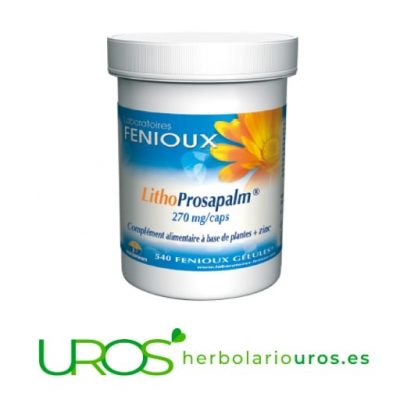 Litho Prosapalm: para mejorar la salud masculina 540 cápsulas Litho Prosapalm de Fenioux - envase grande de 540 cápsulas Un suplemento natural de laboratorios Fenioux pensado para una mejor salud masculina