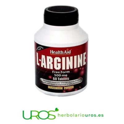 Arginina en cápsulas: L-Arginina Health Aid L-Arginina de Health Aid Un aminoácido esencial para tu cuerpo