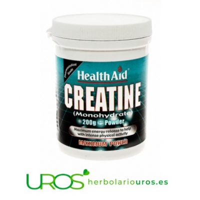 Creatina pura de Health Aid en polvo - 200 g de creatina pura Creatine Health Aid - Creatina pura en polvo 200 g de creatina pura en polvo de laboratorios naturales Health Aid para favorecer tu musculatura - especialmene indicado para la recuperación muscular