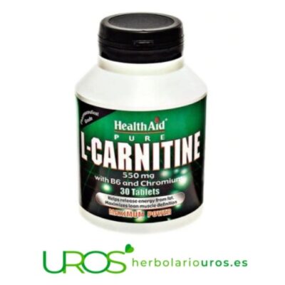 L-Carnitina HealthAid L-Carnitina con Vitamina B6 y Cromo L-Carnitina HealthAid: L-Carnitina, Vitamina B6 y Cromo Un suplemento que te aporta energía