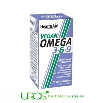 Omega 3-6-9 HealthAid - tu suplemento natural de omega tres Omega 3-6-9 - acidos grasos omega con todos los beneficios para tu salud Un suplemento de Omega 3-6-9 : tu envase grande de 60 cápsulas