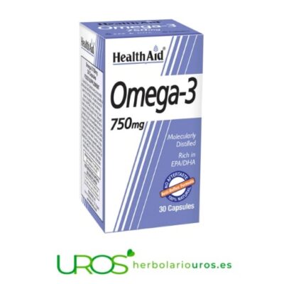 Omega 3 Health Aid: Omega tres en cápsulas Omega 3 de Health Aid - Propiedades y Beneficios Suplemento natural para tu corazón y cerebro Omega 3 puro en cápsulas de HealthAid Un aporte de ácidos grasos para tu corazón y cerebro