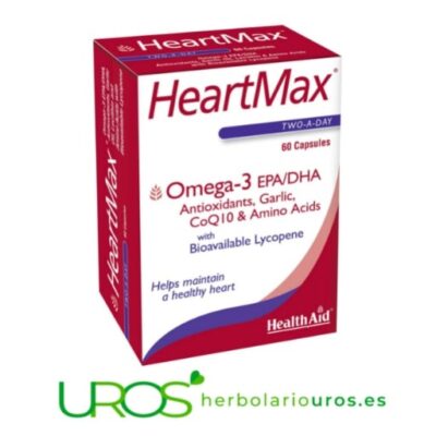 HeartMax de Health Aid - para un corazón sano  HeartMax de laboratorios naturales Health Aid Un suplemento natural pensado para la salud de tu corazón