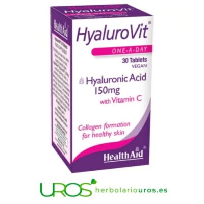HyaluroVit: Ácido Hialurónico puro de Health Aid HyaluroVit de Health Aid Ácido Hialurónico en cápsulas - un suplemento para tu piel