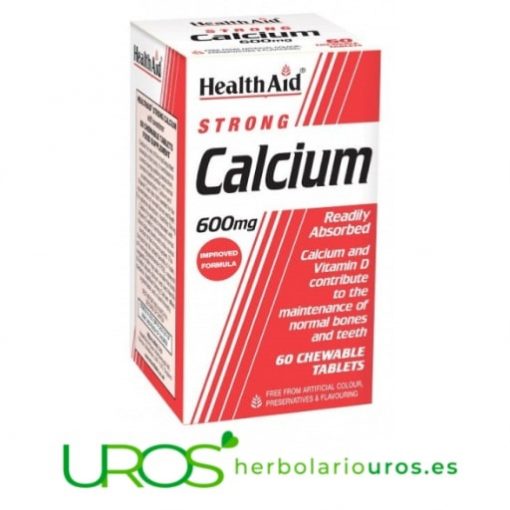 Calcium 600 Mg De Laboratorios Naturales Health Aid Calcio De Laboratorios Health Aid Comprimidos Masticables De Calcio Puro Con Inulina Y La Vitamina D3