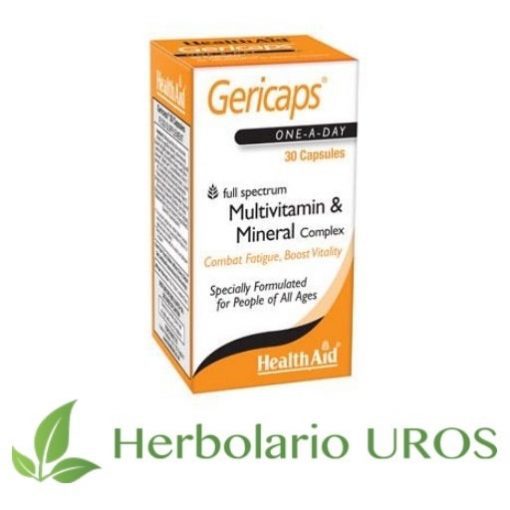 Gericaps HealthAid Suplemento natural Multivitaminico y minerales