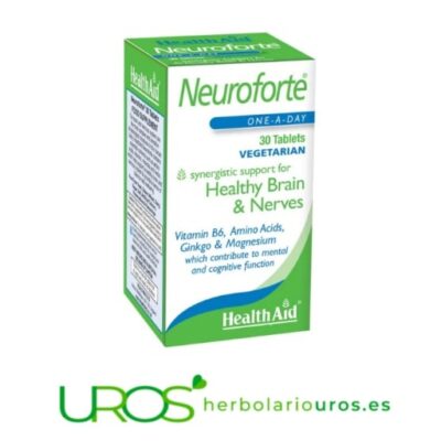 Neuroforte de Health Aid - remedio para tu cerebro Neuroforte de Health Aid ayuda para tus neuronas Un suplemento natural para ayudar a la función cerebral y nerviosa