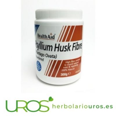 Fibra de cáscara de Psyllium en polvo para tu digestión Psyllium Husk Fiber de Health Aid - Plantago ovata puro en polvo Un suplemento para mejorar tu digestión - fibra de cáscara de Psyllium en polvo