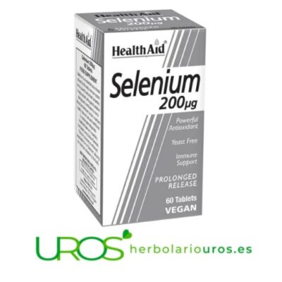 Selenio 200 ng de HealthAid: Selenium Health Aid  Selenio de laboratorios Health Aid - un suplemento de Selenio Health Aid Para buena salud de las uñas y el cabello y contra el daño oxidativo