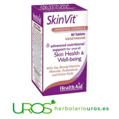 SkinVit de HealthAid - para tu piel saludable Suplemento natural SkinVit de Health Aid - el remedio natural para tu piel Tu suplemento natural para que tengas una piel saludable y radiante