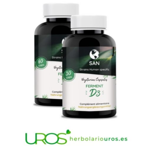 Ferment D3 - Para Absorber Bien La Vitamina D3 Ferment D3 - Una Ayuda Natural Para Absorber La Vitamina D3 Tu Envase Cómodo Para Un Mes De Ferment D3 - Tu Envase De 60 Cápsulas