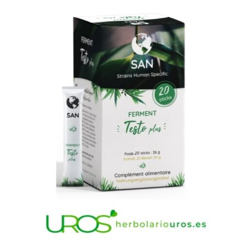 Ferment Testo + 20 Sticks (Testo Plus) - para tu fertilidad Ferment Testo +:  probiótico completo para tu flora intestinal y fertilidad Por su contenido en zinc también es una ayuda natural específica para tu mejor fertilidad y reproducción