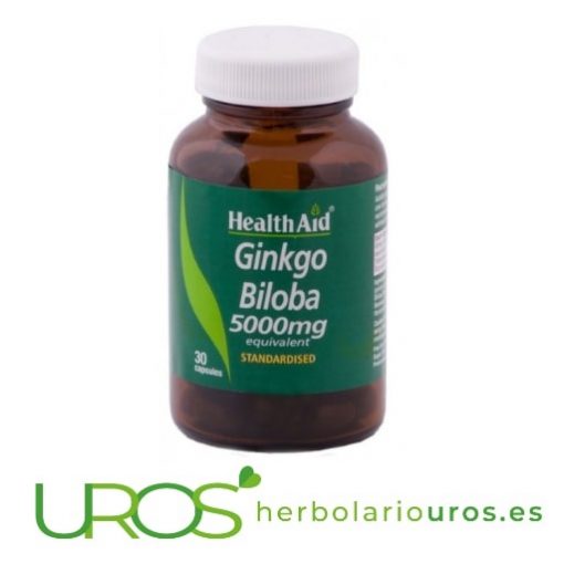 Compra Ginkgo Biloba De Healthaid Ginkgo Biloba Puro En Cápsulas De Laboratorios Healthaid Una Ayuda Natural Para Tu Salud - Antioxidante, Neuroprotector Y Vasodilatador