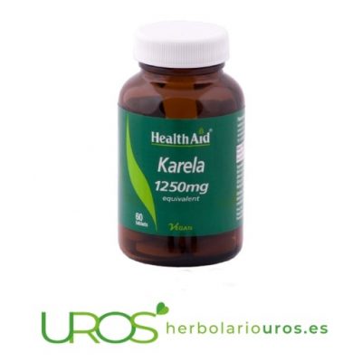 Melón Amargo en cápsulas de Health Aid  Melón amargo HealthAid - Momordica charantia en cápsulas Suplemento natural en cápsulas antibacteriano, antiviral e hipoglucemiante