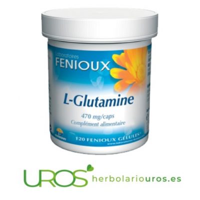 Glutamina Fenioux: beneficios tus para musculos y memoria Suplemento natural en cápsulas de laboratorios Fenioux: L-Glutamina en envase de 120 cápsulas Todas las propiedades y beneficios de la L-Glutamina - complemento alimenticio