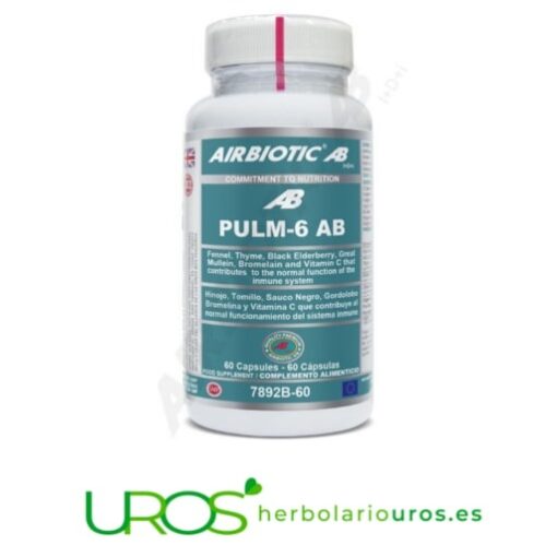 Pulm-6 Ab Airbiotic: Respirar Bien Naturalmente  Pulm-6 Airbiotic - Un Remedio Para Respirar Bien Naturalmente Pulm 6: Un Alivio Para Bronquios Y Secreciones, Resfriados, Mucosas Y Sistema Inmune