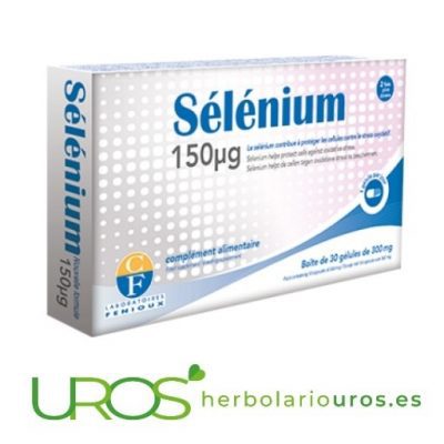 Selenio de Fenioux - selenio puro en cápsulas para tu vitalidad Tu pelo más brillante con vitamina E y una ayuda como un antioxidante  Selenio es un micronutriente necesario para tu buena salud - una dosis elevada de selenio por cada cápsula - 150 ng - Selenium de laboratorios naturales Fenioux 