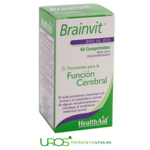 ¿Brainvit para qué sirve? Brainvit de Health Aid - nutrientes para tu cerebro Suplemento cerebral de laboratorios naturales Health Aid - para que tu cerebro tenga todos los nutrientes que necesita