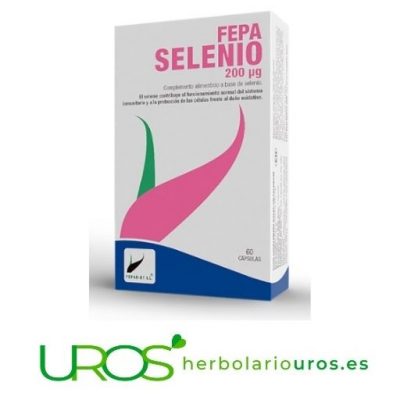 Fepa Selenio - tu aporte de selenio en suplemento El selenio - un nutriente necesario para tu organismo - para tus defensas Beneficios de selenio: Para tu sistema inmune, para tu sistema reproductivo, la glándula tiroidea, la producción de ADN y contra las infecciones y como tu antioxidante