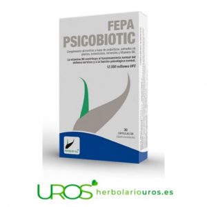 Tu probiótico natural: Fepa Psicobiotic - Suplemento digestivo Fepa Psicobiótico - tu ayuda natural en desánimo, mala digestión y también en depresión leve Ayuda natural para tu digestión y para mejorar tu función psicológica: Fepa Psicobiotic (es decir el Fepa Psicobiótico) Tu remedio digestivo y anímico: Fepa Psicobiotic te ayuda gracias al aporte de la vitamina B6 y probióticos específicos
