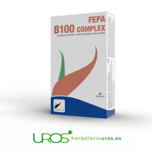 Fepa B100 Complex - todas las vitaminas del grupo B Tu suplemento con las vitaminas de grupo B para tu relax y bienestar Fepa B100 Complex es tu complemento alimenticio a base de vitaminas, colina e inositol