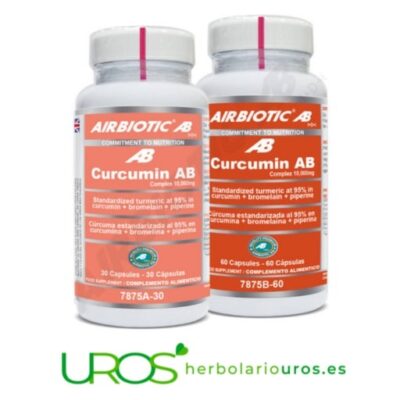 Cúrcuma de Airbiotic - CÚRCUMA AB COMPLEX 10.000 MG CÚRCUMA AB COMPLEX 10.000 MG - descubre tods sus beneficios La cúrcuma y es conocida por sus propiedades antiinflamatorias, antioxidantes y analgésicas. Curcumin AB de AirBiotic