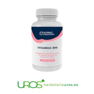 Vitaminas B99 Nutrinat Evolution Complejo de Vitaminas B99  de Nutrinat Evolution Vitaminas del grupo B en cantidades grandes, para tu sistema nervioso y para tu relax