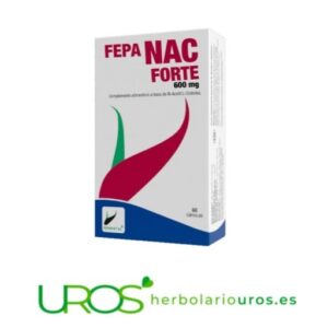 Fepa NAC forte 600 mg en tu envase de 60 cápsulas Fepa NAC forte - 600 mg por cápsula N-Acetil L-Cisteína en cápsulas - tu antioxidante natural - entre sus otros muchos beneficios
