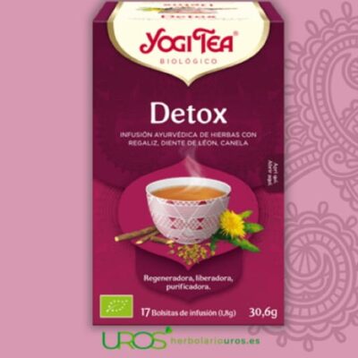 Yogi tea Detox - 17 filtros - descubre sus beneficios - tu Yogi tea ecológico y ayuvédico Tu infusión ayurvédica ecológica para tu bienestar digestivo Tu infusión desintoxicante, ecológica y ayurvédica - es decir Yogi tea es una infusión depurativa para tu bienestar digestivo y apoyo hepático