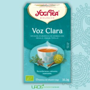 Yogi tea voz clara - tu infusión para tu garganta - 17 filtros 4 Yogi tea voz clara - tu infusión ayurvédica - 17 filtros - tu infusión ecológica pensada para cuidar la voz Yogi tea para tu voz - tu infusión ideal para tus cuerdas vocales Yogi tea voz clara - específico para tu voz - tu infusión ecológica y ayurvédica para tus cuerdas vocales
