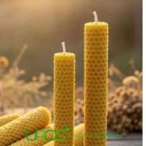 Vela de cera de abeja natural