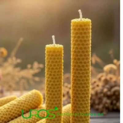 Vela de cera de abeja natural