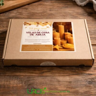 Kit velas artesanales - kit para hacer velas artesanales de cera de abeja Kit para fabricar velas caseras - velas de cera de abeja Tu regalo ideal - tu regalo artesanal para disfrutar de fabricar tus propias velas caseras de la cera de abeja pura